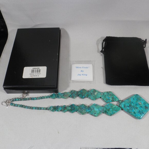 Jay King Sterling Silver Misty Mountain Modernist Turquoise Necklace - Picture 6 of 9